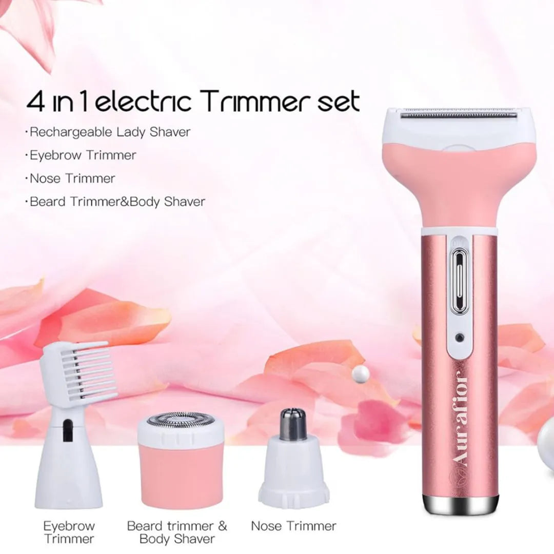 Women's 4-in-1 Electric Hair Remover (Facial and Body) Waterproof