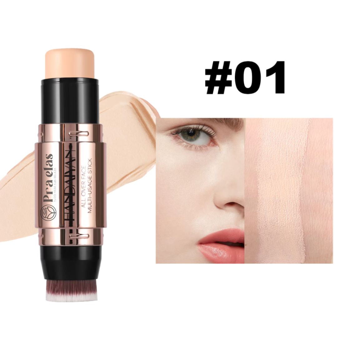 Stick Foundation with Integrated Brush