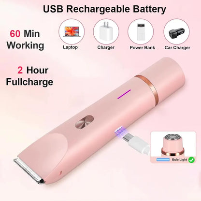 2-in-1 Waterproof Body and Facial Hair Remover