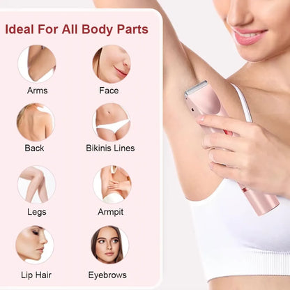 2-in-1 Waterproof Body and Facial Hair Remover