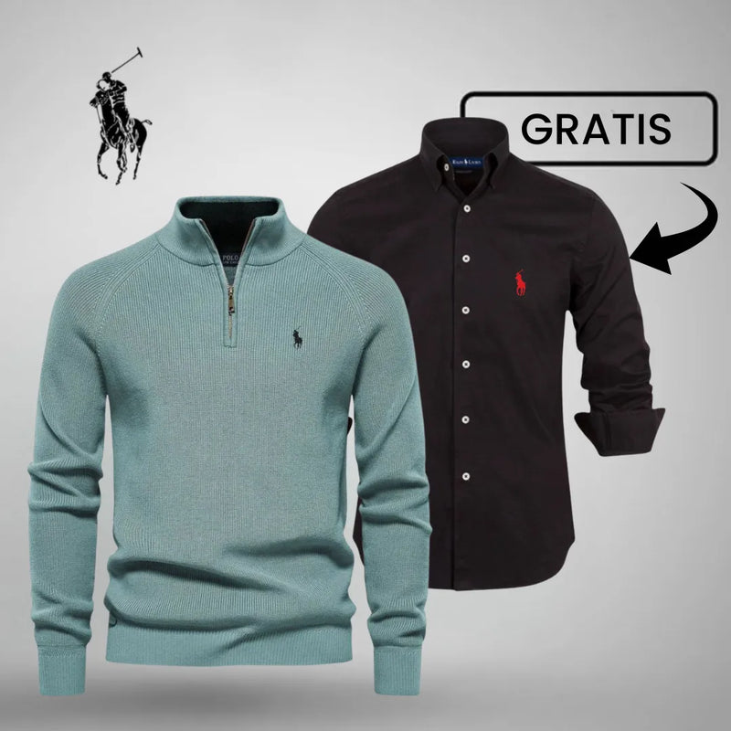 Elite Comfort Half-Zip Pullover + GRATIS klassisches Hemd