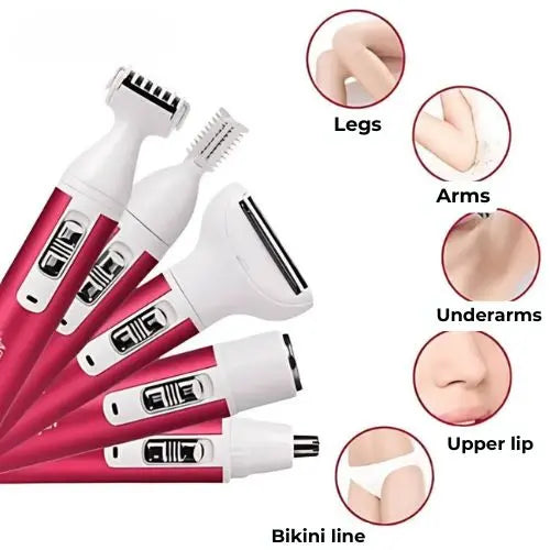 5-in-1 Women's Electric Hair Remover (Facial and Body)